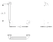 Zusätzliches Produktbild für Haltegriff Nylon Care 300 Winkelgriff 90°