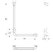 Zusätzliches Produktbild für Haltegriff Nylon Care 300 Winkelgriff 90°