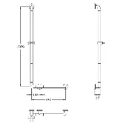 Zusätzliches Produktbild für Haltegriff mit Brausehalter Nylon Care 300 Winkelgriff 90°
