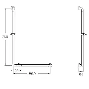 Zusätzliches Produktbild für Haltegriff mit Brausehalter Nylon Care 300 Winkelgriff 90°