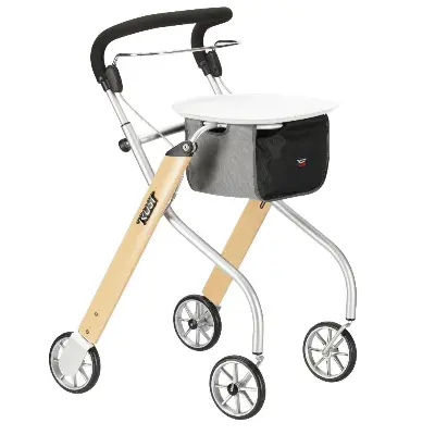 Produktbild für Indoor-Rollator Lets Go, Buche-Silber