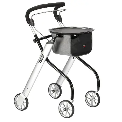 Produktbild für Indoor-Rollator Lets Go, Schwarz-Silber