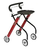 Zusätzliches Produktbild für Indoor-Rollator Lets Go, Rot-Grau