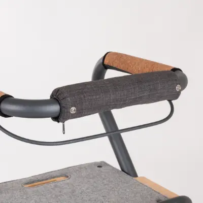 Produktbild Rückenrolle Webstoff mittelgrau für Wohnraumrollator