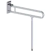 Zusätzliches Produktbild für Stützklappgriff mit Bodenstütze Inox Care Satiniert / Hochglanzpoliert