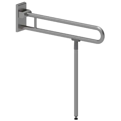 Produktbild Stützklappgriff mit Bodenstütze Inox Care Satiniert / Hochglanzpoliert