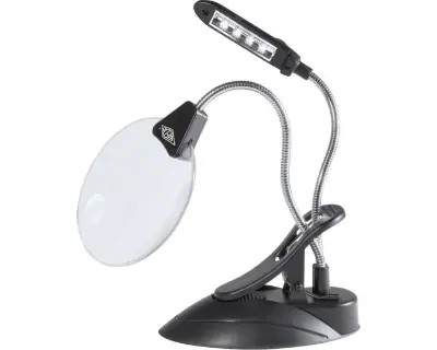 Produktdetails: WEDO Tischlupe mit LED-Licht Produktbild WEDO Tischlupe mit LED-Licht