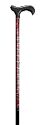 Zusätzliches Produktbild für Gehstock Step-Derby Karo Rot schlank