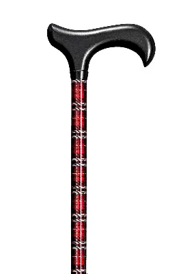Produktbild Gehstock Step-Derby Karo Rot schlank