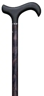 Produktbild Carbon-Schlank-Gehstock Batik mit Softtouch Derbygriff