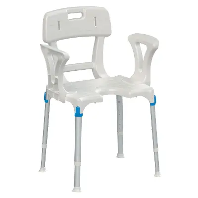 Produktbild Duschstuhl Laguna mit Hygieneausschnitt