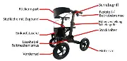 Zusätzliches Produktbild für Reise Outdoor Rollator Ektos mit Doppelfaltung