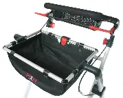 Indoor-Rollator Pixel schwarz-weiß mit Korb-Tablett Zusätzliches Produktbild für Indoor Rollator Pixel