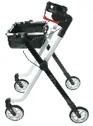Indoor-Rollator Pixel schwarz-weiß mit Korb-Tablett Zusätzliches Produktbild für Indoor Rollator Pixel