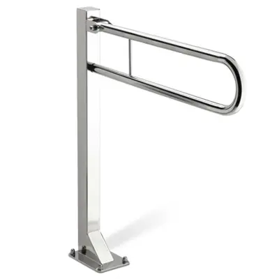 Produktbild für Etac Stützklappgriff Edelstahl mit Bodenbefestigung