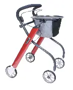 Zusätzliches Produktbild für Indoor-Rollator Lets Go, Rot-Grau