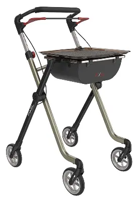 Produktbild für Indoor-Rollator Pixel schwarz-champagner