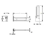 Zusätzliches Produktbild für Stützklappgriff Inox Care Satiniert / Hochglanzpoliert