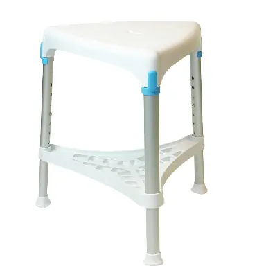 Produktbild Russka Eck-Duschhocker Laguna weiß / schwarz